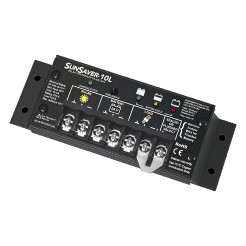 Morningstar SunSaver 10A 24V solar charge controller for motorhomes, boats, marine, oil and gas, telecom and instrumentation