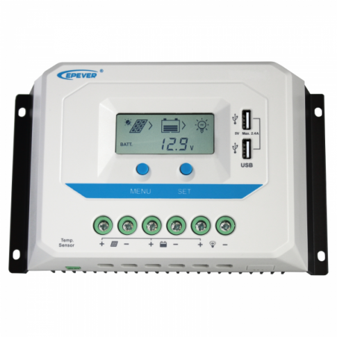 60A 12/24/36/48V solar charge controller / regulator with LCD display and powerful dual USB output (2.4A)