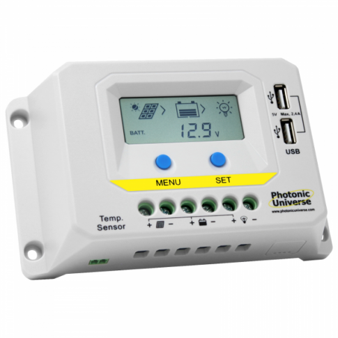200W (100W+100W) solar charging kit with 20A controller with LCD display and 2 x 5m cables