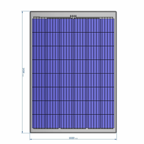 240W semi-flexible solar panel with rear junction box (made in Austria)