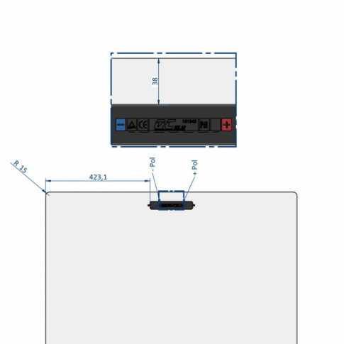 330W semi-flexible solar panel with rear junction box (made in Austria)