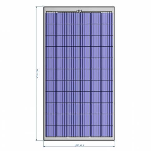 330W semi-flexible solar panel with rear junction box (made in Austria)