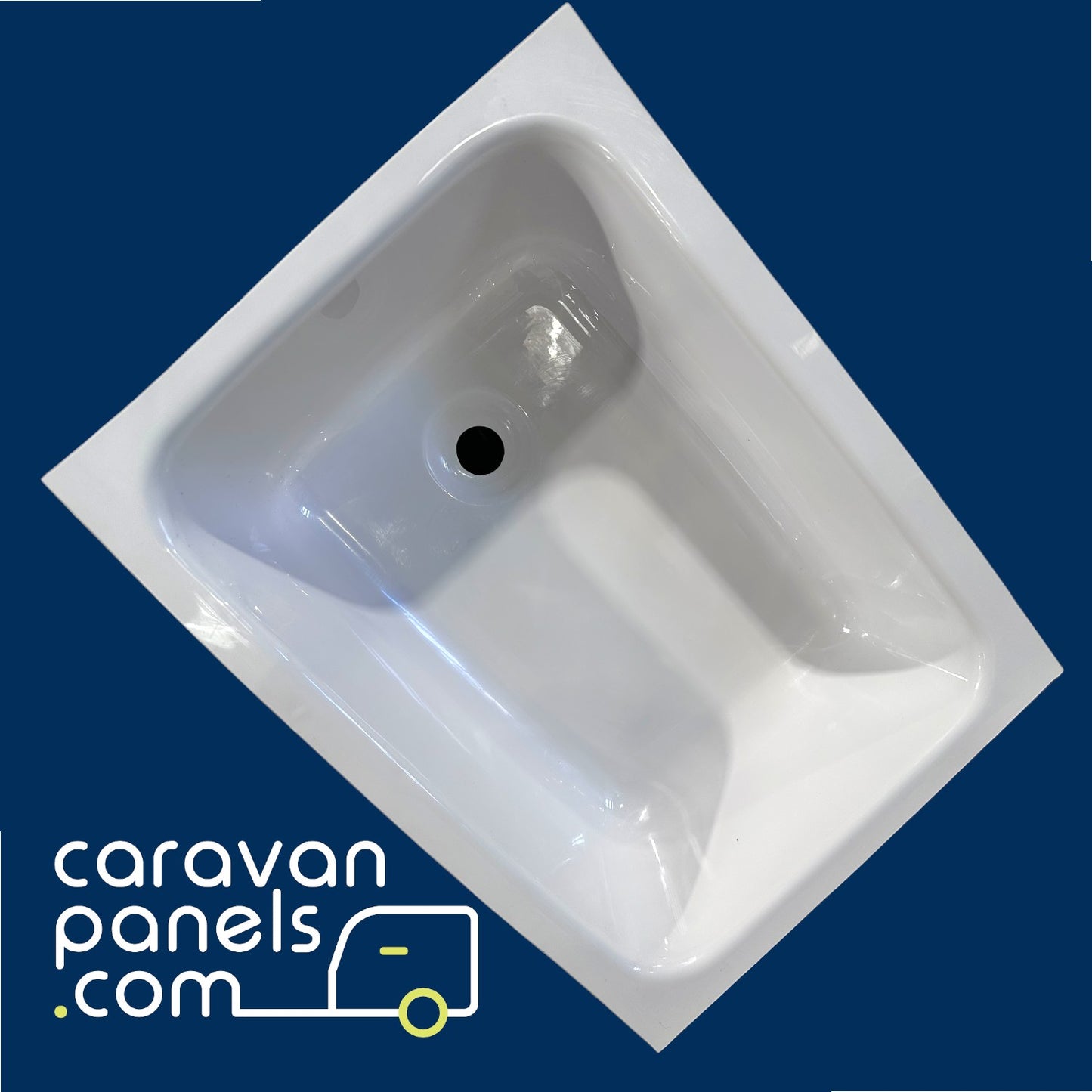 Caravan Sink Bowl Basin Motorhome Boat Bathroom White Plastic Oblong Vanity