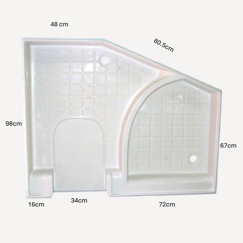 CARAVAN SHOWER TRAY 076