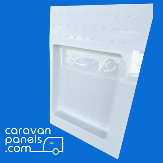 SHOWER TRAY NON SLIP MOTORHOME CAMPERVAN CARAVAN HORSEBOX BATHROOM 310284 WHITE