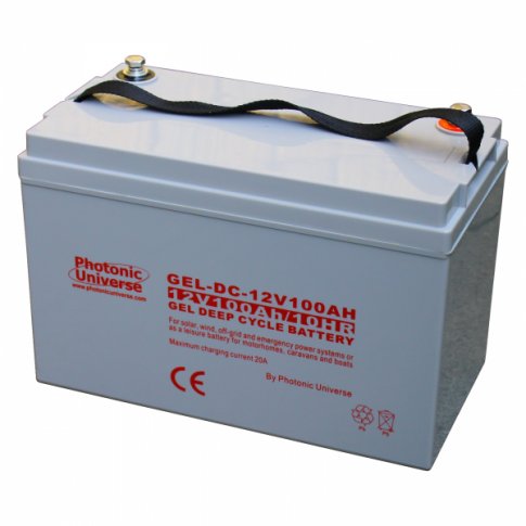 100Ah 12V Gel deep cycle battery for motorhomes, caravans, boats and off-grid power systems