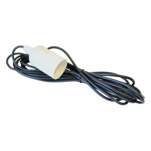 E27 12V Light bulb holder with a 5m 0.5mm cable with a bare end 