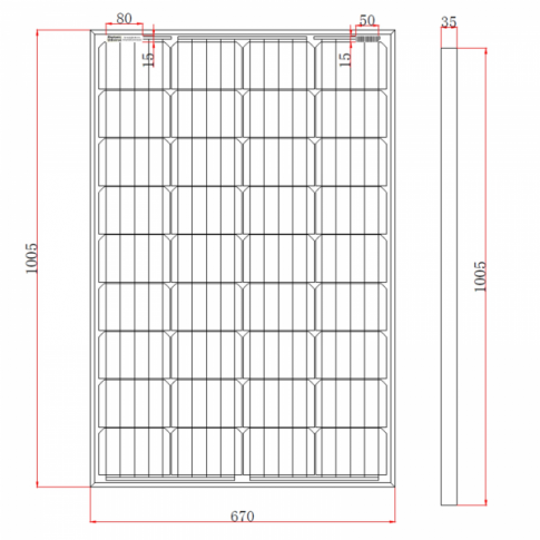 120W 12V solar panel with 5m cable