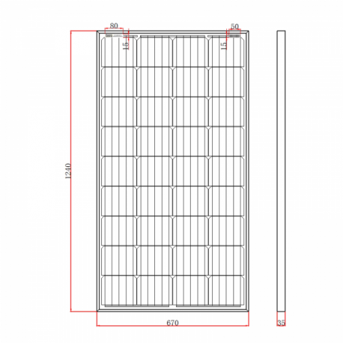 150W 12V solar panel with 5m cable