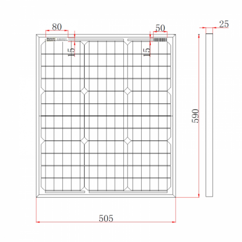 100W (50W+50W) solar panels with 2 x 5m cable