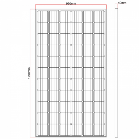 320W 12V solar panel with 5m cable