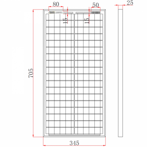 40W 12V solar panel with 5m cable