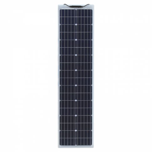 80W Reinforced narrow semi-flexible solar panel with a durable ETFE coating