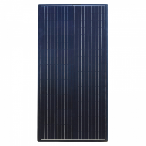 160W Black Reinforced semi-flexible solar panel with round rear junction box and 3m cable, with durable ETFE coating