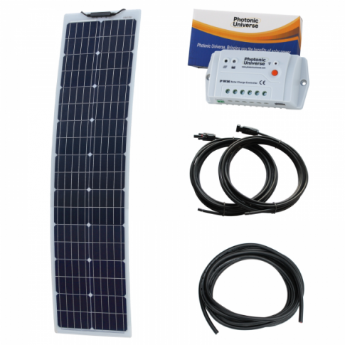 80W 12V Reinforced narrow semi-flexible solar charging kit 