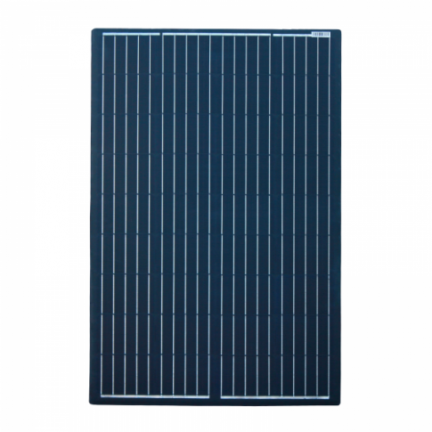 120W Black Reinforced semi-flexible solar panel with round rear junction box and 3m cable, with durable ETFE coating