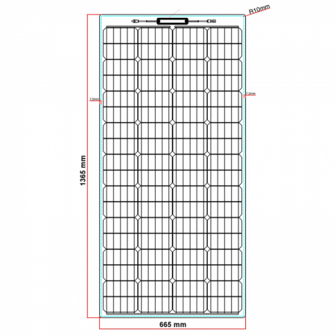 160W 12V Reinforced semi-flexible dual battery solar charging kit