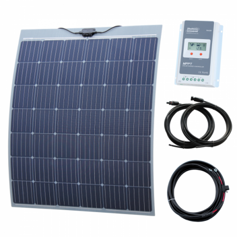 210W semi-flexible solar charging kit with Austrian textured fibreglass solar panel (with self-adhesive backing)