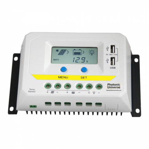 30A 12/24V solar charge controller / regulator with LCD display and powerful dual USB output (2.4A)