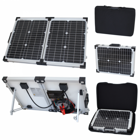 40W 12V folding solar charging kit for motorhome, caravan, boat or any other 12V system