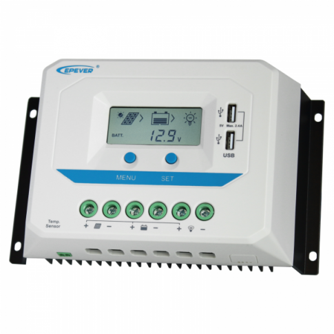 60A 12/24/36/48V solar charge controller / regulator with LCD display and powerful dual USB output (2.4A)