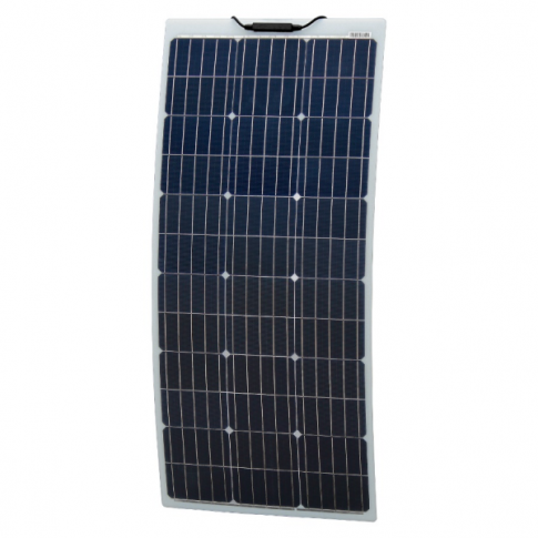 100W Reinforced narrow semi-flexible solar panel with a durable ETFE coating