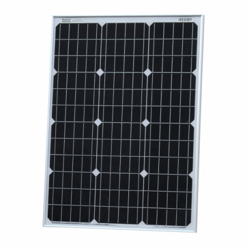 60W 12V solar charging kit with 10A controller, mounting brackets and cables