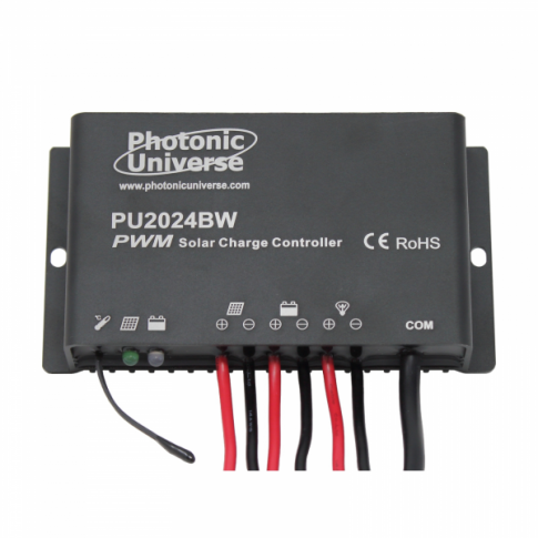 Waterproof 20A 12V/24V solar charge controller / regulator for caravans, motorhomes, campervans, boat, yacht and marine applications