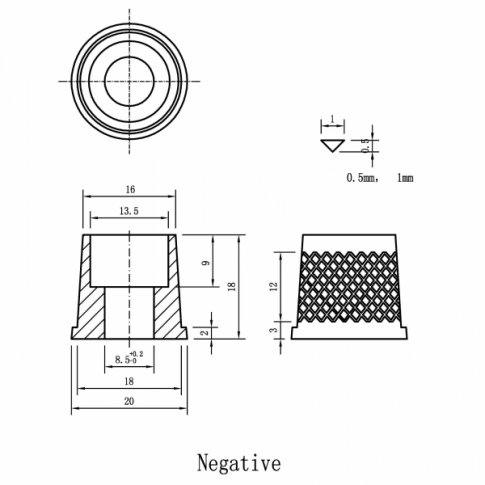 Pair of battery posts with hex socket head M8 bolts designed for batteries with M8 bolt terminals