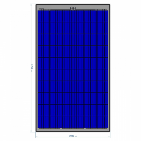 300W semi-flexible solar panel with rear junction box (made in Austria)