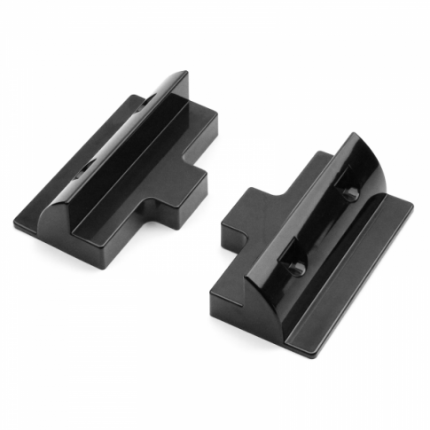 Set of 2 lightweight black plastic side mounting brackets for camperva ...