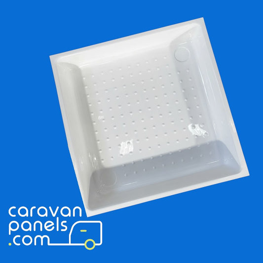 670MM X 670MM SHOWER TRAY HORSE BOX CARAVAN MOTORHOME CAMPERVAN NO DRAIN HOLE